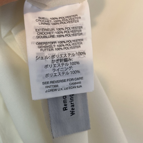 NWT J. Crew White Blouse Size 00 - Picture 6 of 7